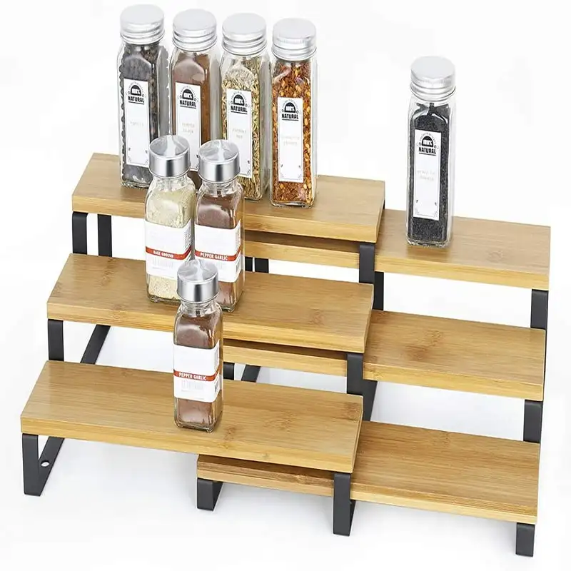 

Tier Expandable Step Spice Rack Set for Cabinet Countertop