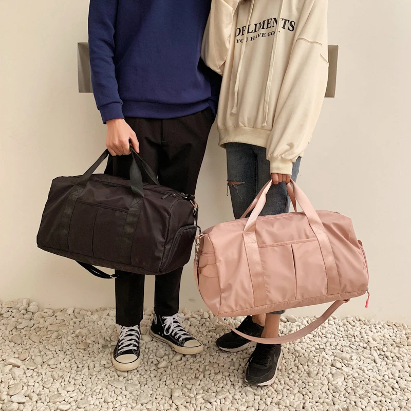 Outdoor Sports Gym Bags Waterproof Nylon Men Women Fitness Bag Training Travel Handbag Yoga Shoulder Bags With Shoe Compartment