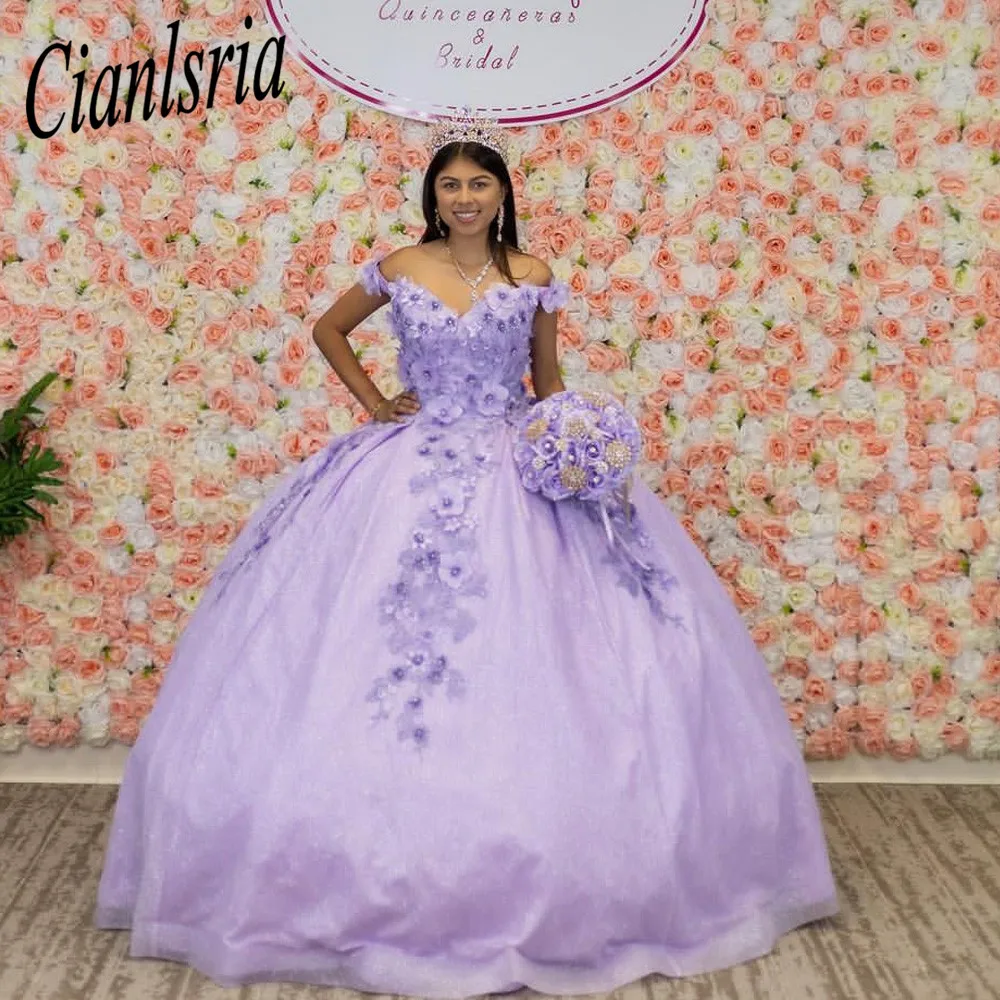 

Мексиканское Lavneder Quinceanera платье с 3D цветочной аппликацией Vestidos XV лет милое 16 платье с бантом платье для вечеринки