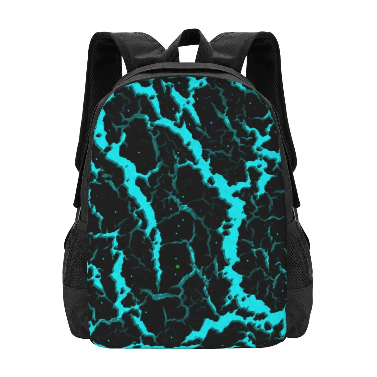 

Cracked Space Lava Backpack Abstract Art Trekking Backpacks Men Design Breathable High School Bags Aesthetic Rucksack