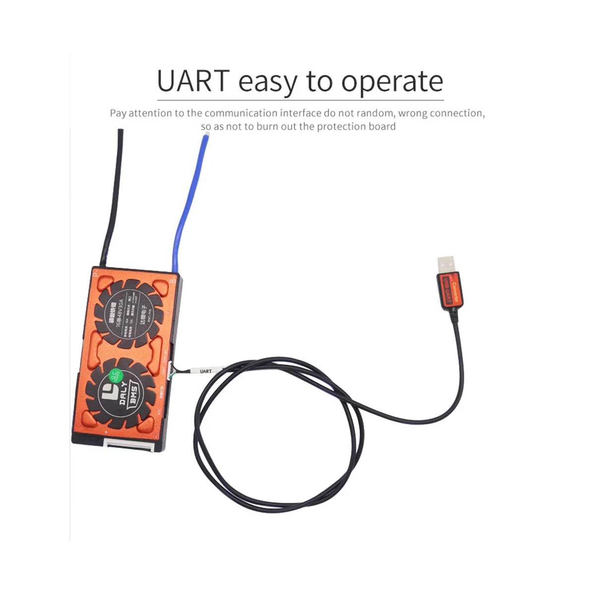 BMS USB-стандартный кабель для ПК LiFePO4 Li-Ion и NCM стандартный 32S Daly Smart UART