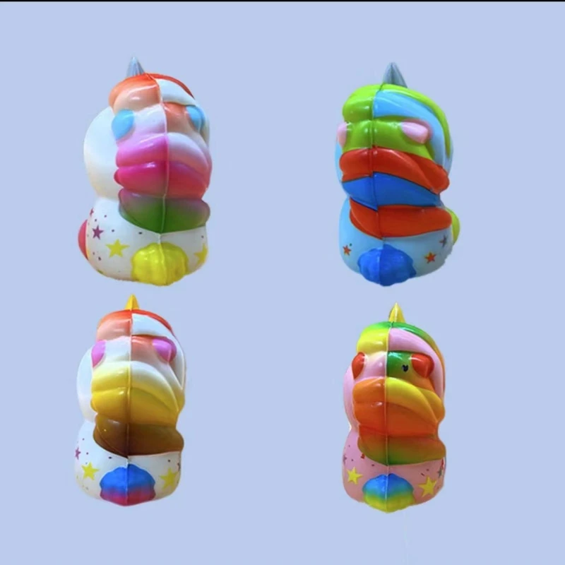 

Новинка, мягкий медленно Восстанавливающий форму Единорог, радуга, лошадь, ПУ, наколенник, музыка, единорог, игрушка