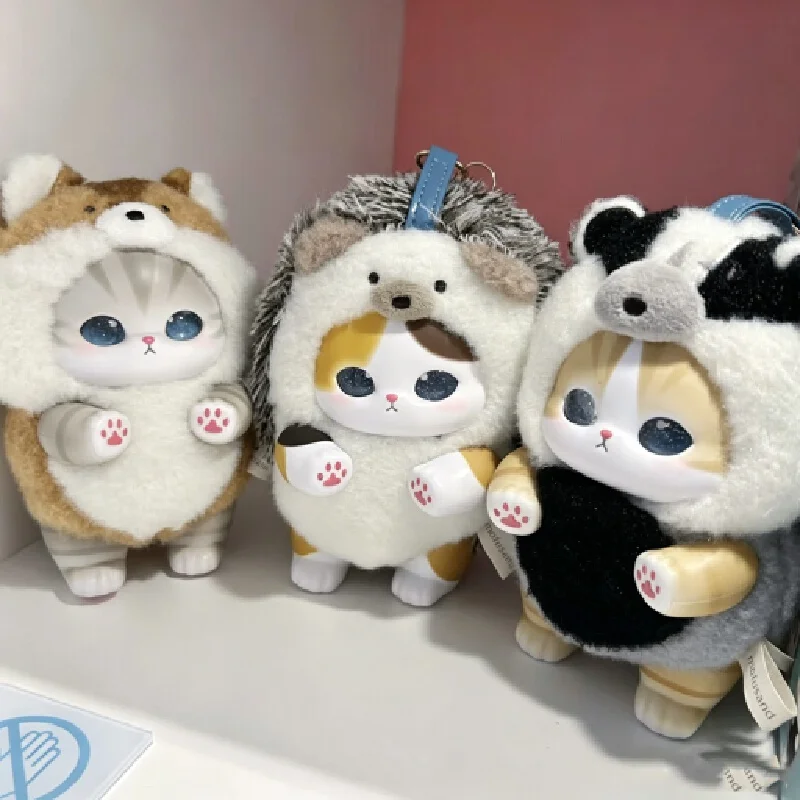 Фото В наличии: Оригинальная коллекционная фигурка Mofusand Cat Lucky Sandy Forest Animal Y Vinyl Pendant Blind Box (Кот-акула), милая игрушка-подарок №2