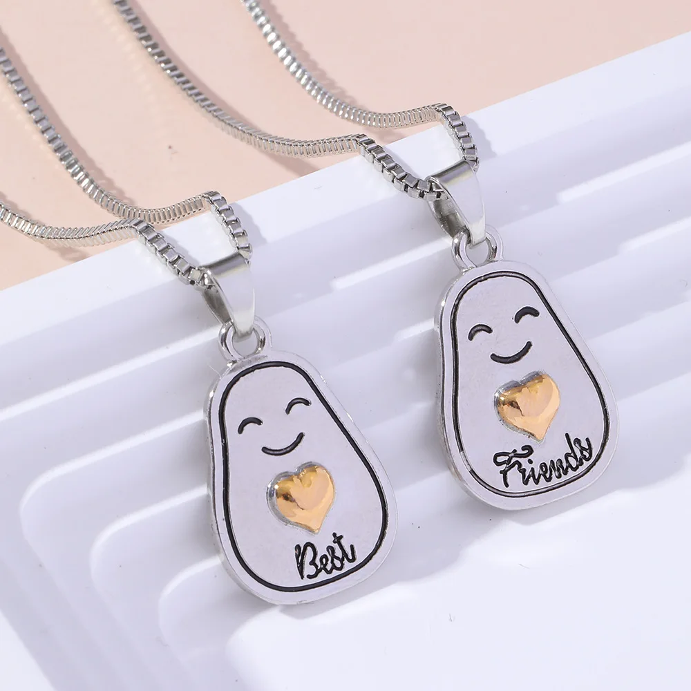 

Hot Selling New 2023 Letters Best Friends Love Necklace Creative Smiley Face Pendant Jewelry Gift