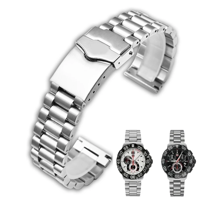 

Ремешок мужской из нержавеющей стали для часов, браслет для дайвинга серии F1, аксессуары для часов, однотонный