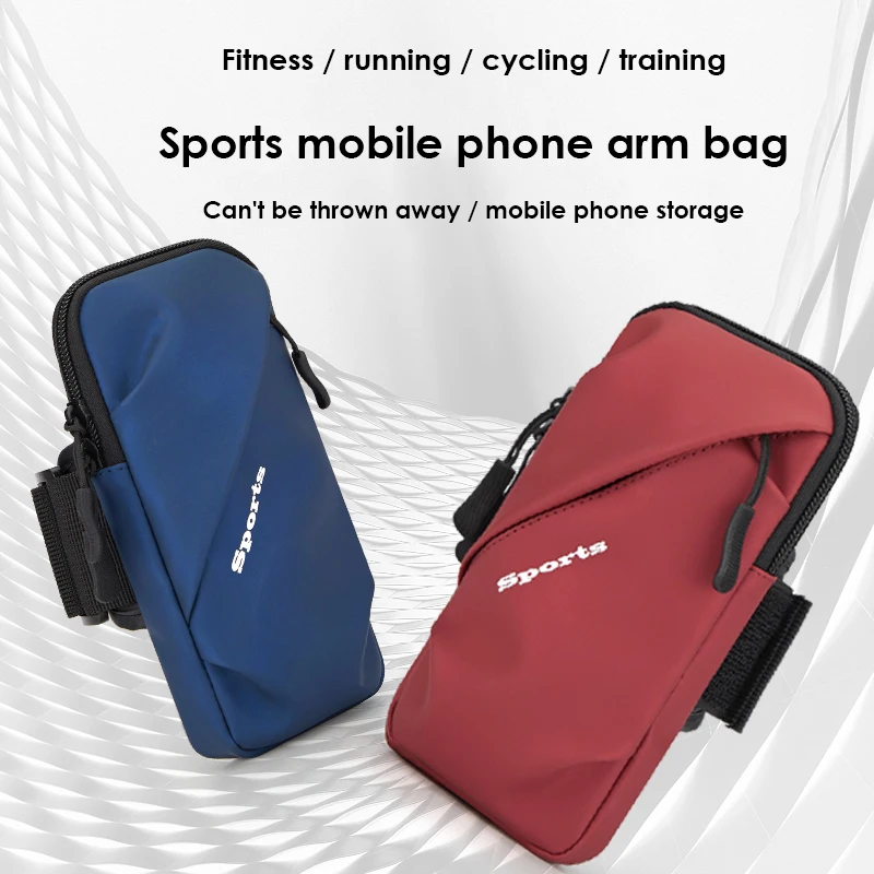 Double Layer Pocket Sports Arm Bag Comfortable Mobile Phone Arm Bag Honeycomb Mesh Fitness Wrist Bag Water Proof