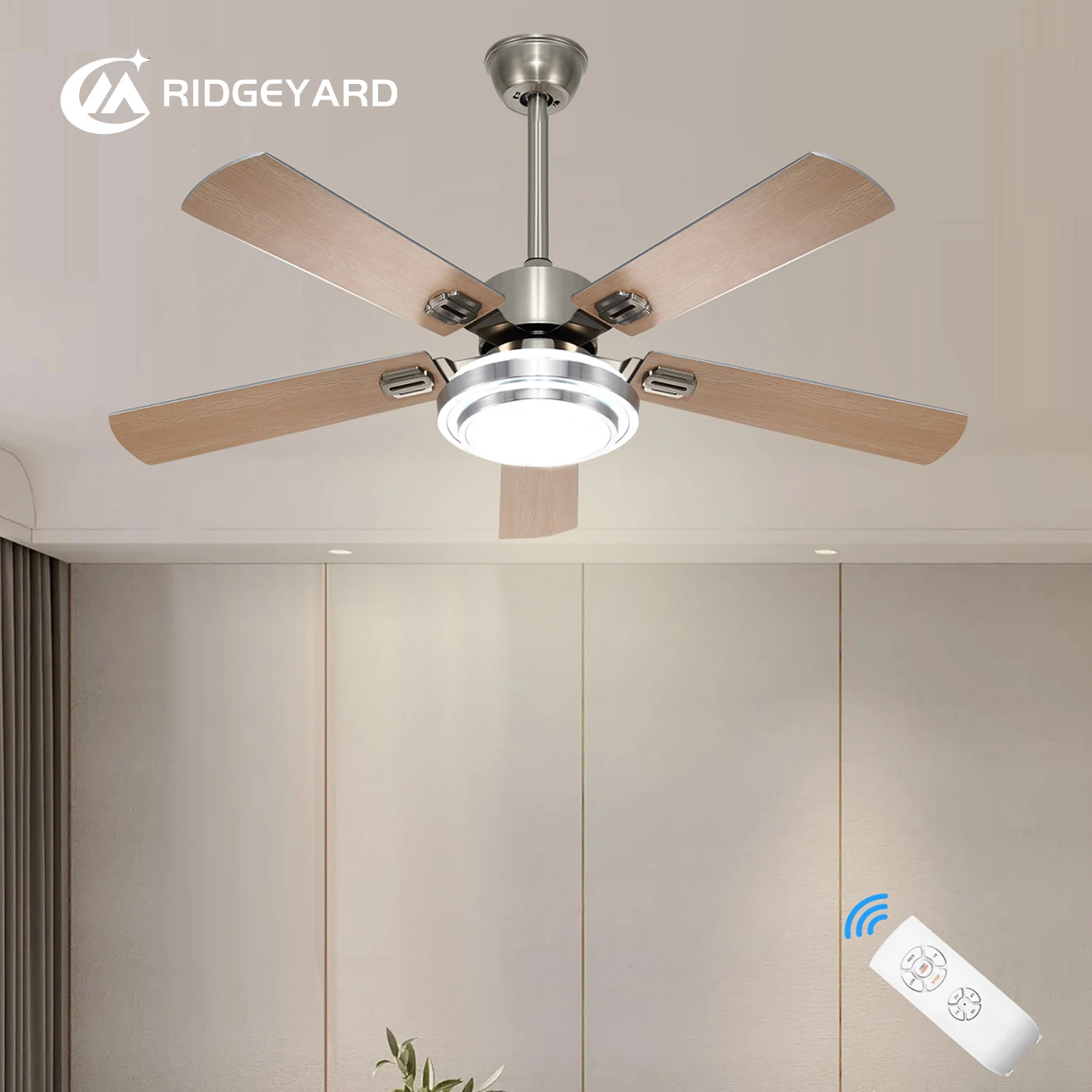 Ceiling Fan With Light Kit Remote Control Low Profile 5 Blad