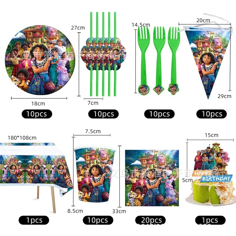 Диснеевсвечерние одноразовые столовые приборы тарелки чашки скатерти