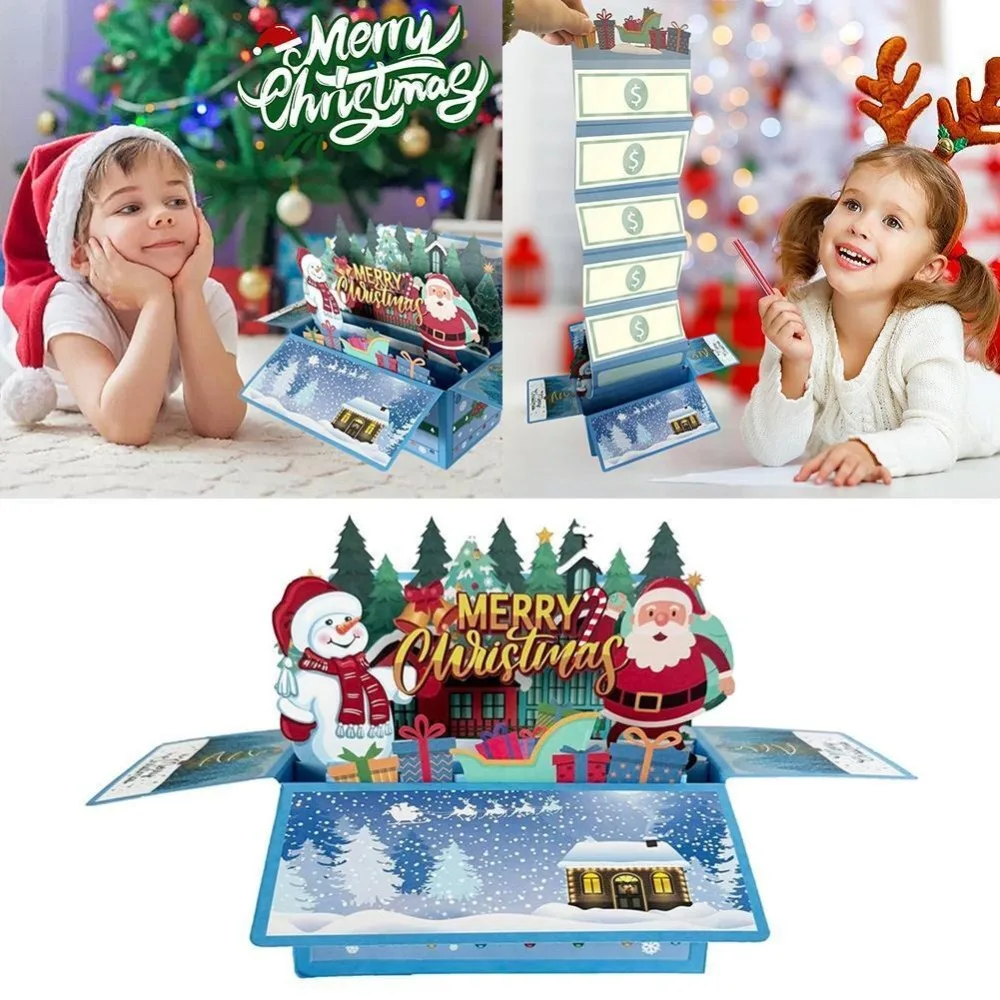 Рождественский день рождения сюрприз копилка сделай сам упаковочная коробка 3D