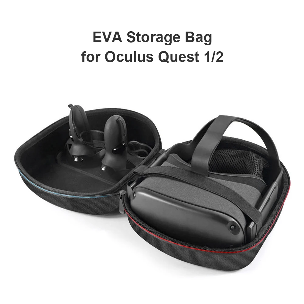 

Travel Carrying Case for Oculus Quest 2 Quest VR Headset Touch Controllers Hard Shell EVA Storage Case Double Zipper Design