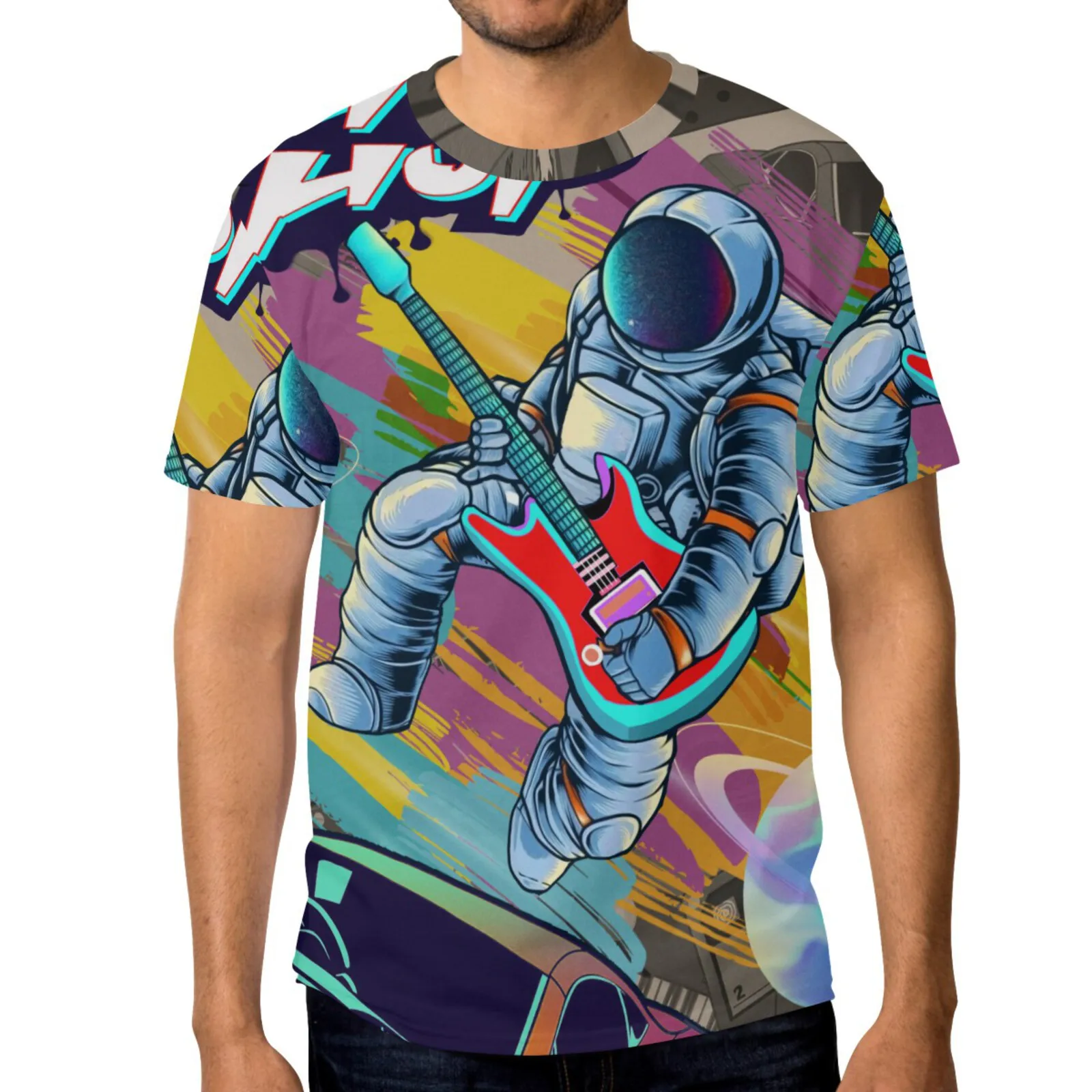 

Футболка мужская оверсайз с коротким рукавом и круглым вырезом