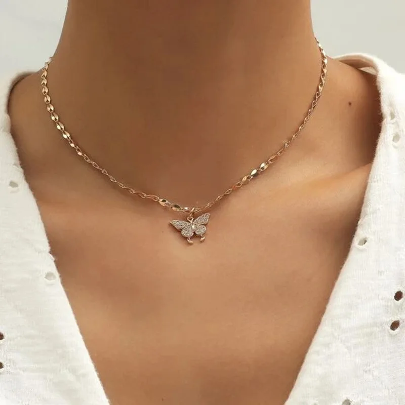 

Europe and America 2023 Fashion New Butterfly Pendant Necklace Women and Jewelry Banquet Party Couple Gift Commemoration