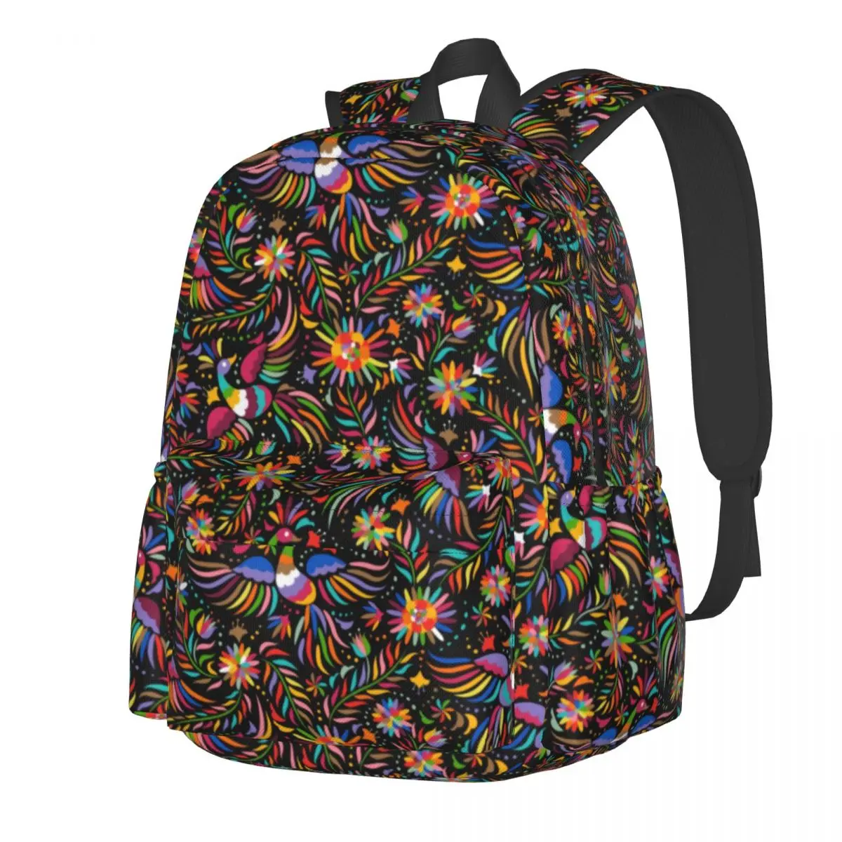 

Colorful Birds Backpack Girl Vintage Floral Print Big Backpacks Polyester Cool High School Bags Trekking Designer Rucksack