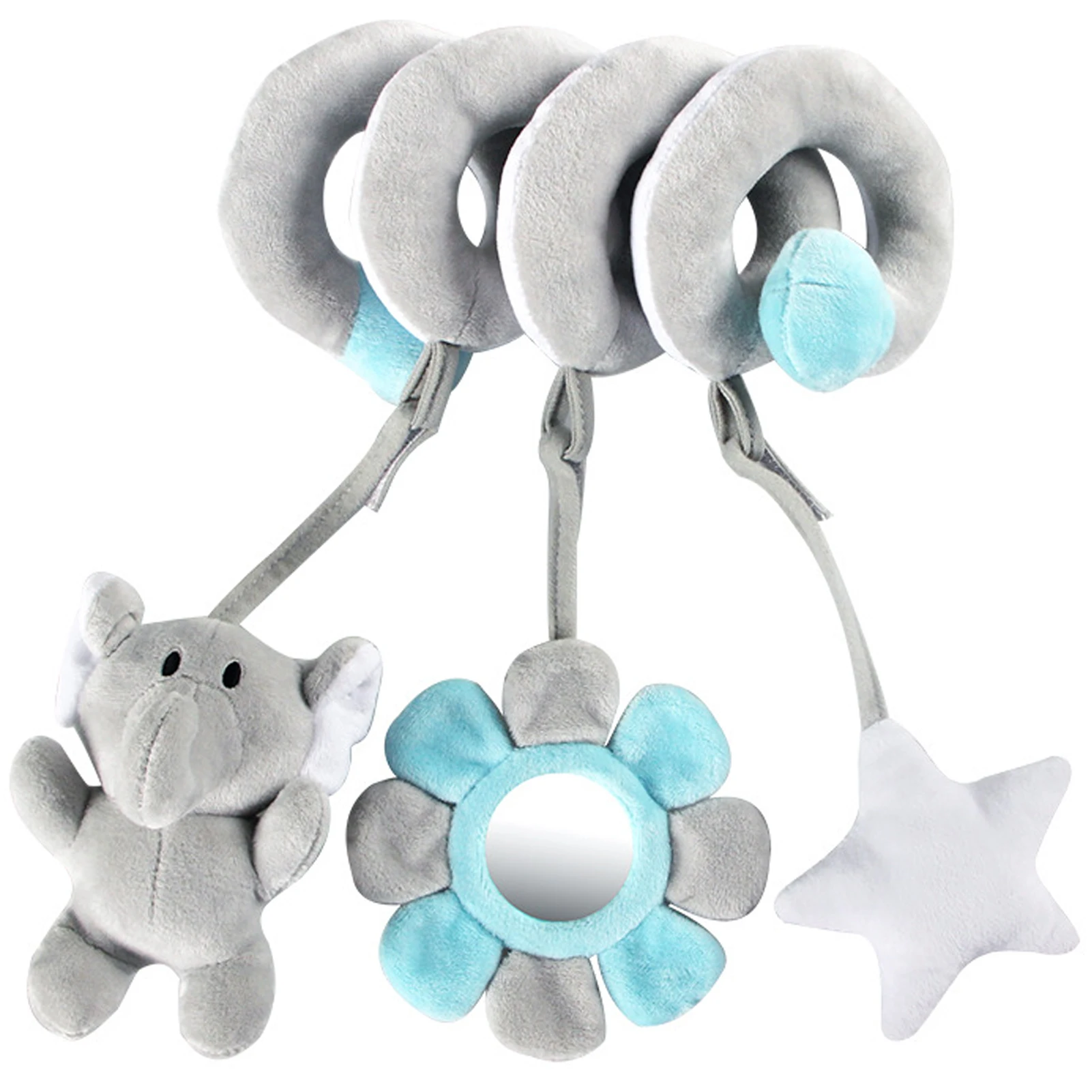 

Infant Crib Toys Elephant Spiral Toy Attract Attention Durable Elephant Spiral Toy For Infants Babies Boys Girls Soft Plush Toys