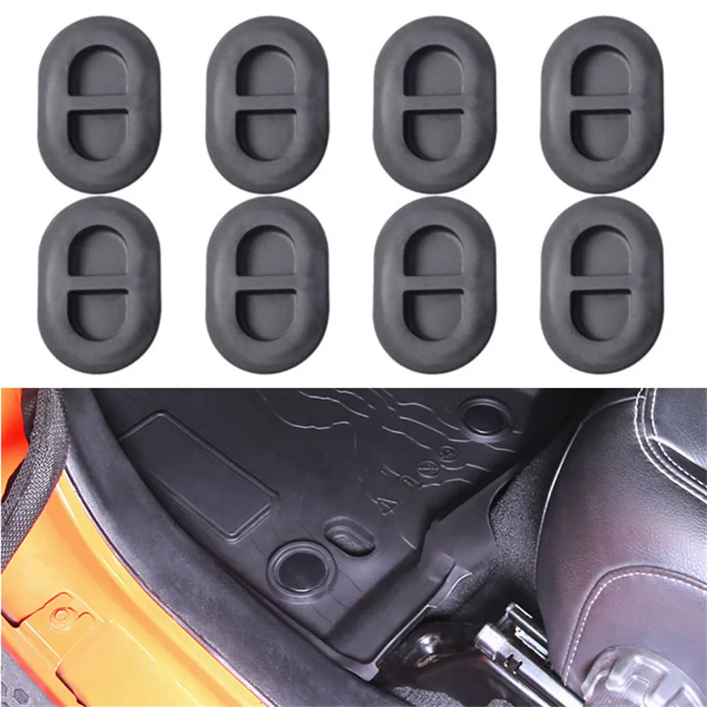 

6Pcs Black Floor Pan Drain Plug Rear Floor Pan Body Plug Small Rubber Plug Fit For Jeep Wrangler JL Car Styling
