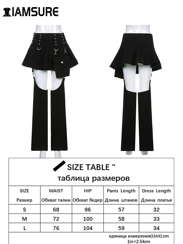 Юбка-мини плиссированная с высокой талией в готическом стиле