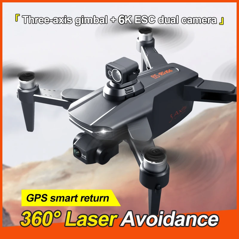 Новый Дрон RG106 Pro Max 6K HD с двойной камерой профессиональные радиоуправляемые GPS