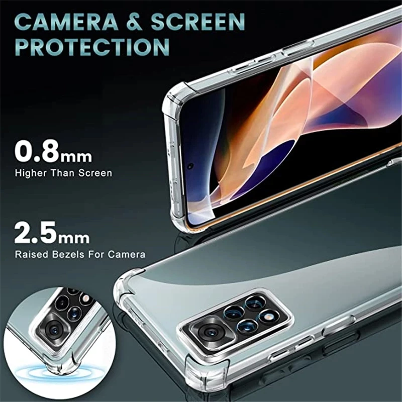 Four Corners Shockproof Case For Xiaomi Redmi Note 11 Pro 9 10 Pro Max Clear Soft Cover For Redmi Note 8 10S 9S 8T 9T 9 9A 9C 8A