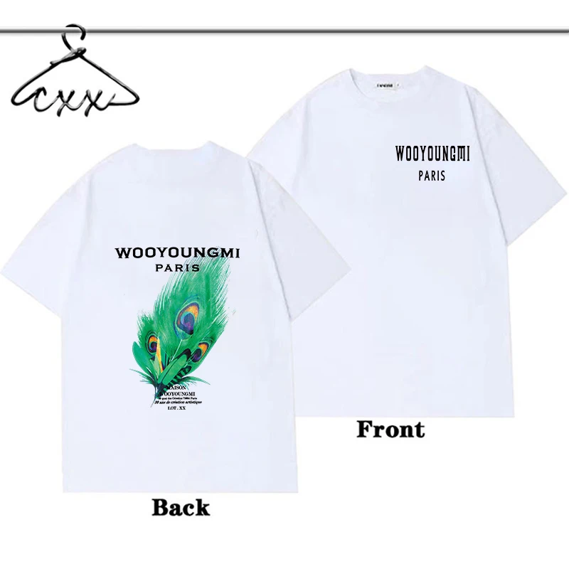 

Summer Korea Style T-shirt for Men 100%Cotton Tshirts Harajuku Tops Man Y2k Clothing Hip Hop Loose Tee Shirts Free Shipping
