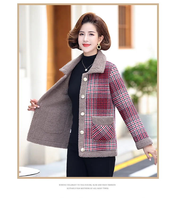 2022 Mother Wear Autumn Winter Jacket Women Plus Velvet Thickening Middle-Aged People Parkas Large Size Cotton Coat L-5XL