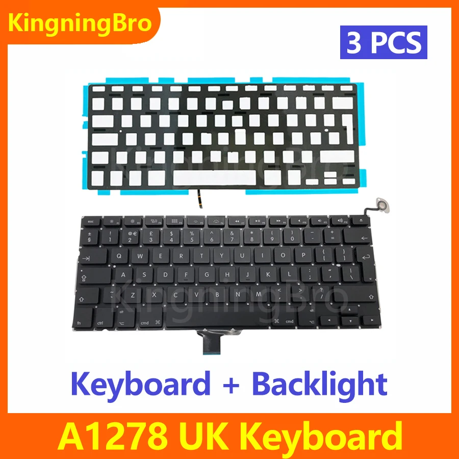 Новая клавиатура для ноутбука 3 шт./лот с подсветкой Macbook Pro 13 '&#x27A1278 сменная