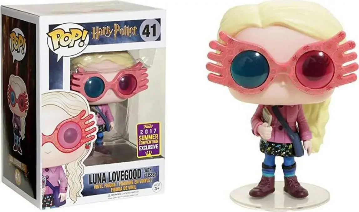 Фото Funko POP Поттер Luna Lovegood в очках 41. #    Фигурки игрушек из ПВХ, 10 см, виниловая фигурка, коллекция фигурок, модель игрушки №1
