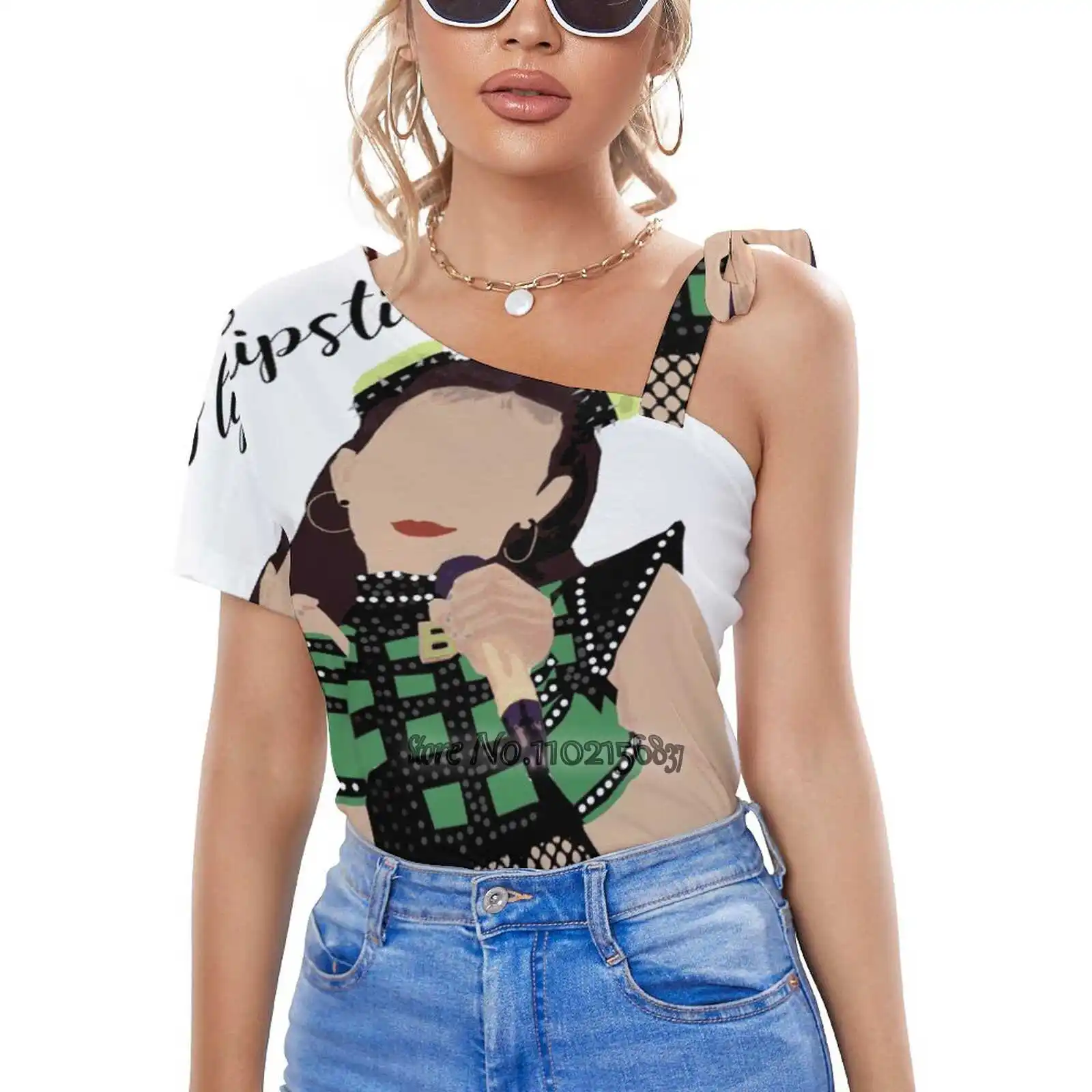 Футболка на одно плечо с завязками 6 шт. |