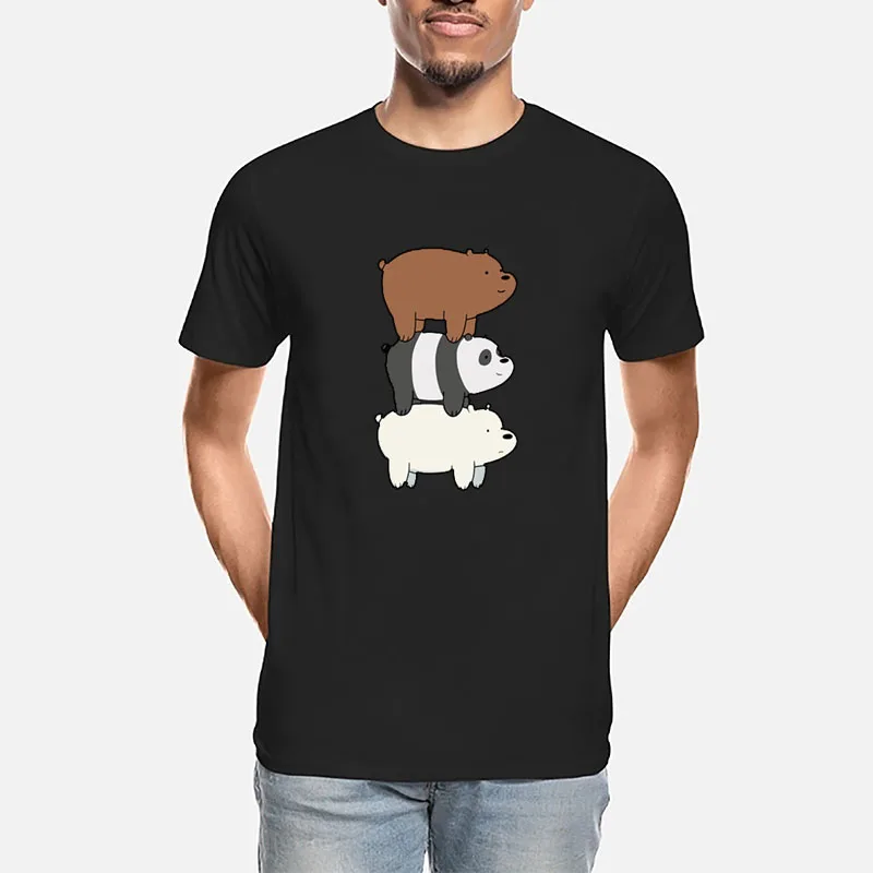 

Kawaii Clothes Funny The Three Bare Bears T Shirt Women Men Unique Cartoon Graphic Tshirts Character Short Sleeve Holiday Gift