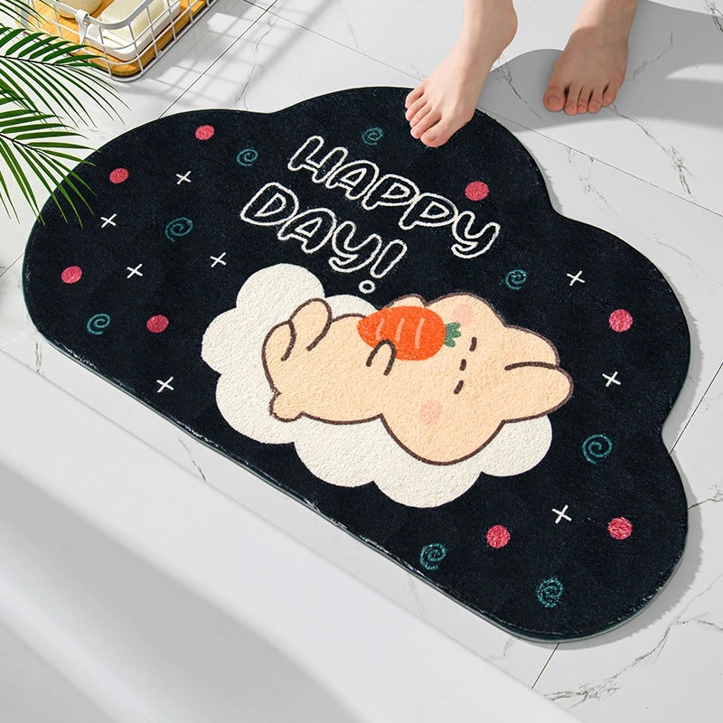 

Cartoon Cute Rugs Non-Slip Absorbent Bathroom Mat Fluffy Kids Room Decor Carpet Living Room Bedroom Kitchen Floor Mats