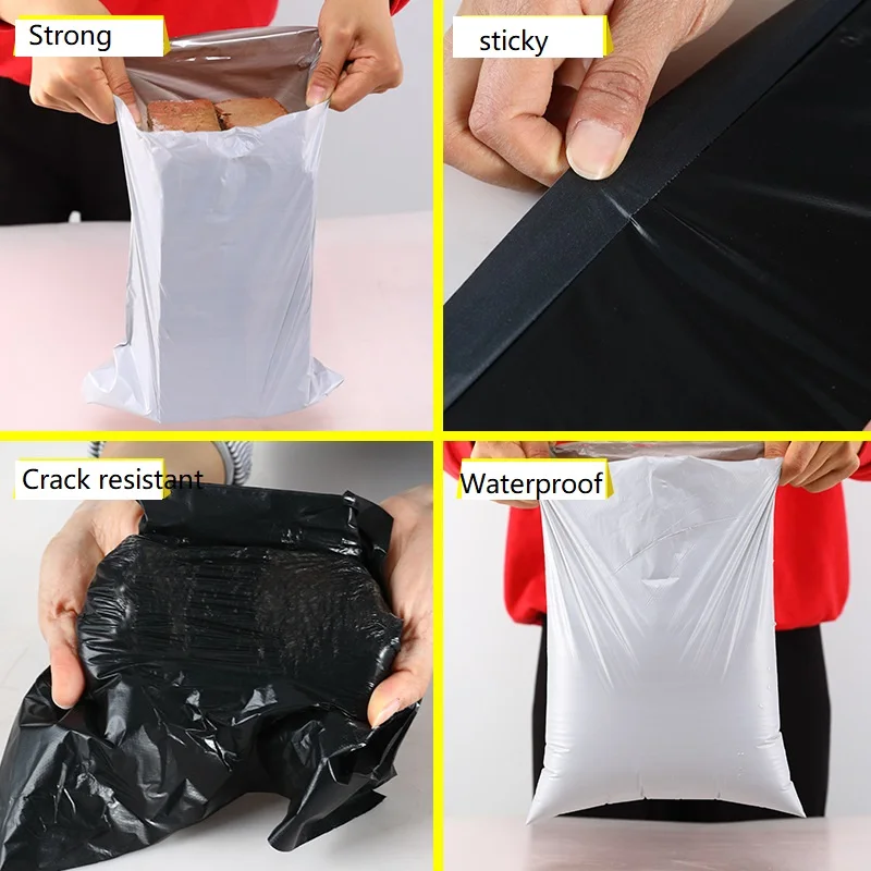 Cena 100 Sztuk 38x52cm Poly Mailers Bardzo Duża Wysyłka Odzież Silne Adhensive Torebki Wysyłkowe Dla Małych Firm Koperty