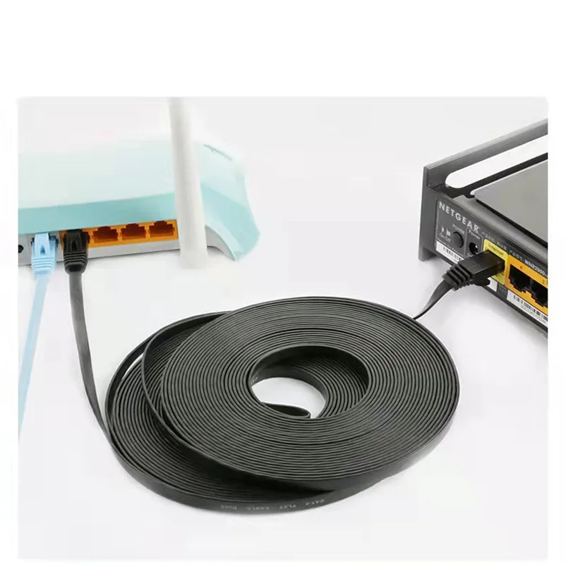 Фото Плоский Ethernet-кабель 1000 Мбит/с CAT6, гигабитный Интернет-кабель RJ45 Lan-кабель, сетевой Ethernet-патч-корд 0,5 м/1 м/2 м/3 м/5 м/10 м/15 м/20 м/ №2