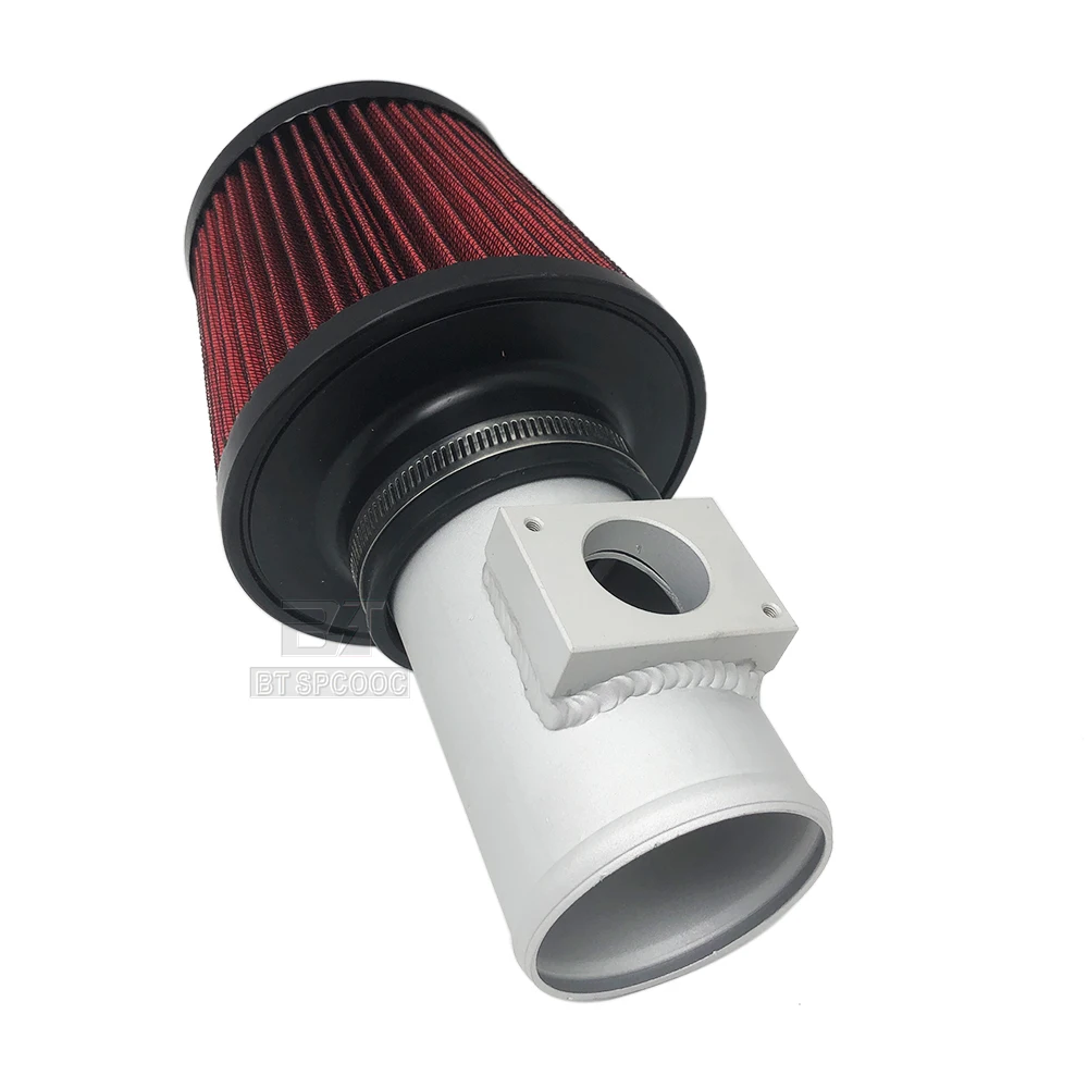 Крутое воздушное всасывание Система серебристой алюминиевой трубы с коническим фильтром для Mitsubishi ASX Lancer Outlander on.