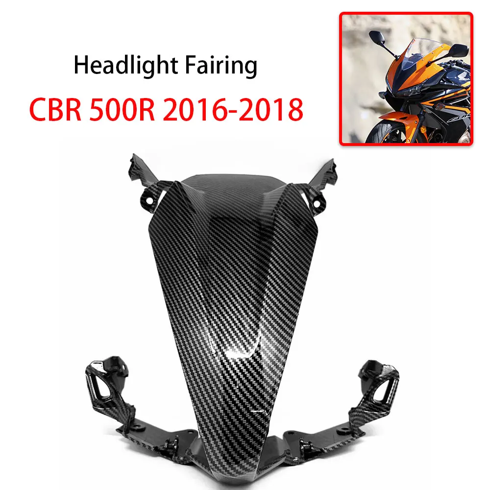 

Motorcycle Modified Parts Hydro Dipped Carbon Fiber Finish Upper Mid Nose Air Intake Ram Fairing For HONDA CBR 500R 2016 - 2018