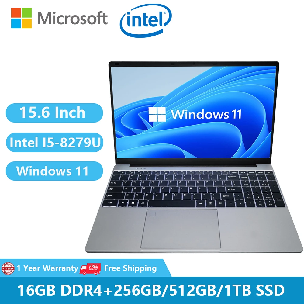 2023 Portable Metal Gaming Laptops Notebooks Netbook Windows 11 Pro 15.6