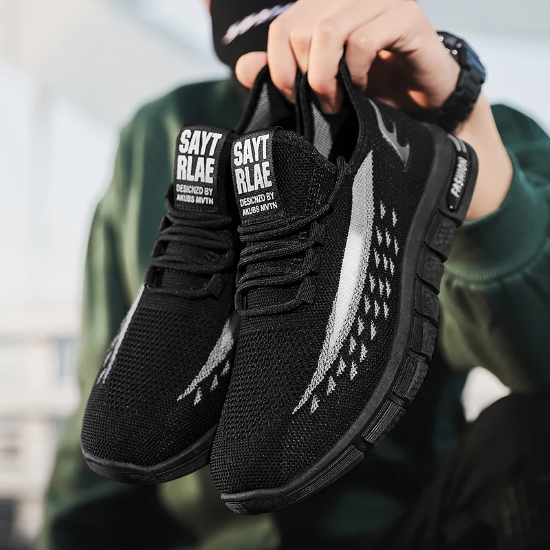 Casual Men Sneakers Summer Running Shoes Breathable Mesh Sports Shoes for Man Comfortable Zapatillas Hombre Walking Footwear