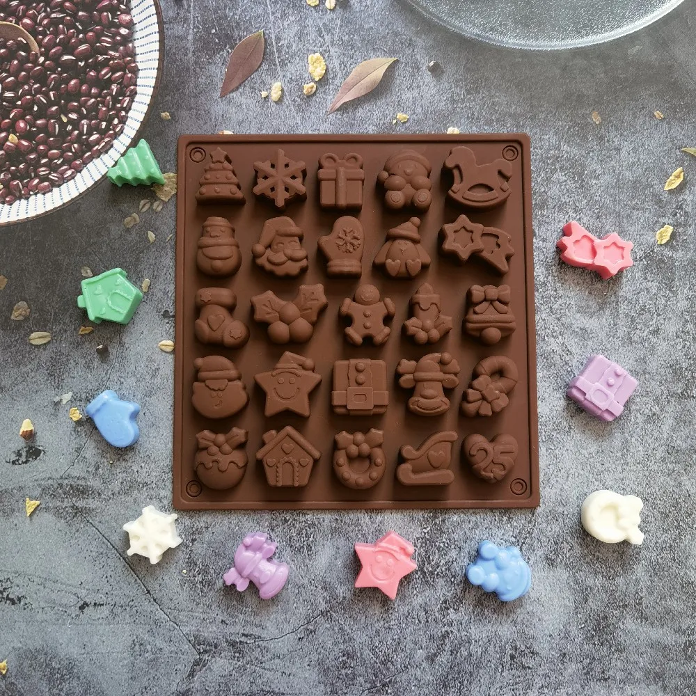 Variou Shapes Christmas Silicone Chocolate Mould DIY Cookies Cake Baking Xmas Tree Candy Santa Claus Gift Mold Tools 25 Cavity
Variou Shapes Christmas Silicone Chocolate Mould DIY Cookies Cake Baking Xmas Tree Candy Santa Claus Gift Mold Tools 25 Cavity
