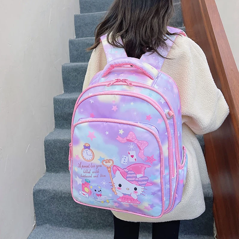 Cartoon Primary School Schoolbag Magic Cat Children Large Capacity Backpack Kids Junior High Backpacks Girl's Waterproof Bookbag