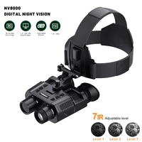 new helmet night vision binoculars goggles with naked eye 3d display dual screen 4 color image mode 200m view range in darkness