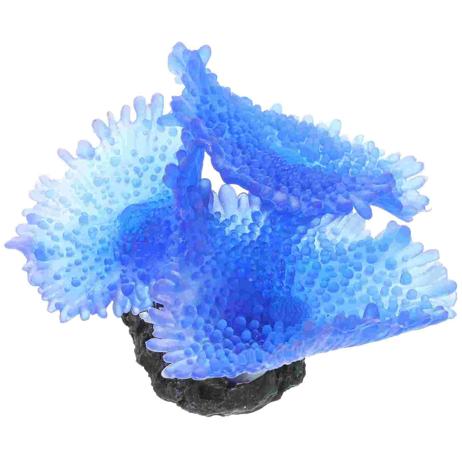 

Aquarium Landscaping Coral Tabletop Decor Figurine Fish Tank Sea Pet Silicone Desktop Silica Gel Simulated Sculpture Plants
