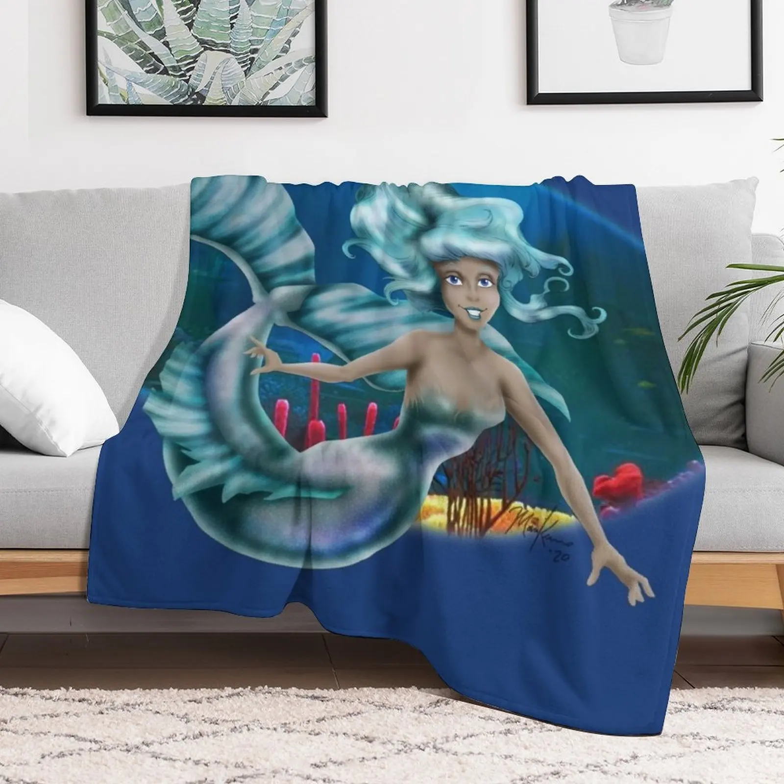 Сиреневый плюшевый плед