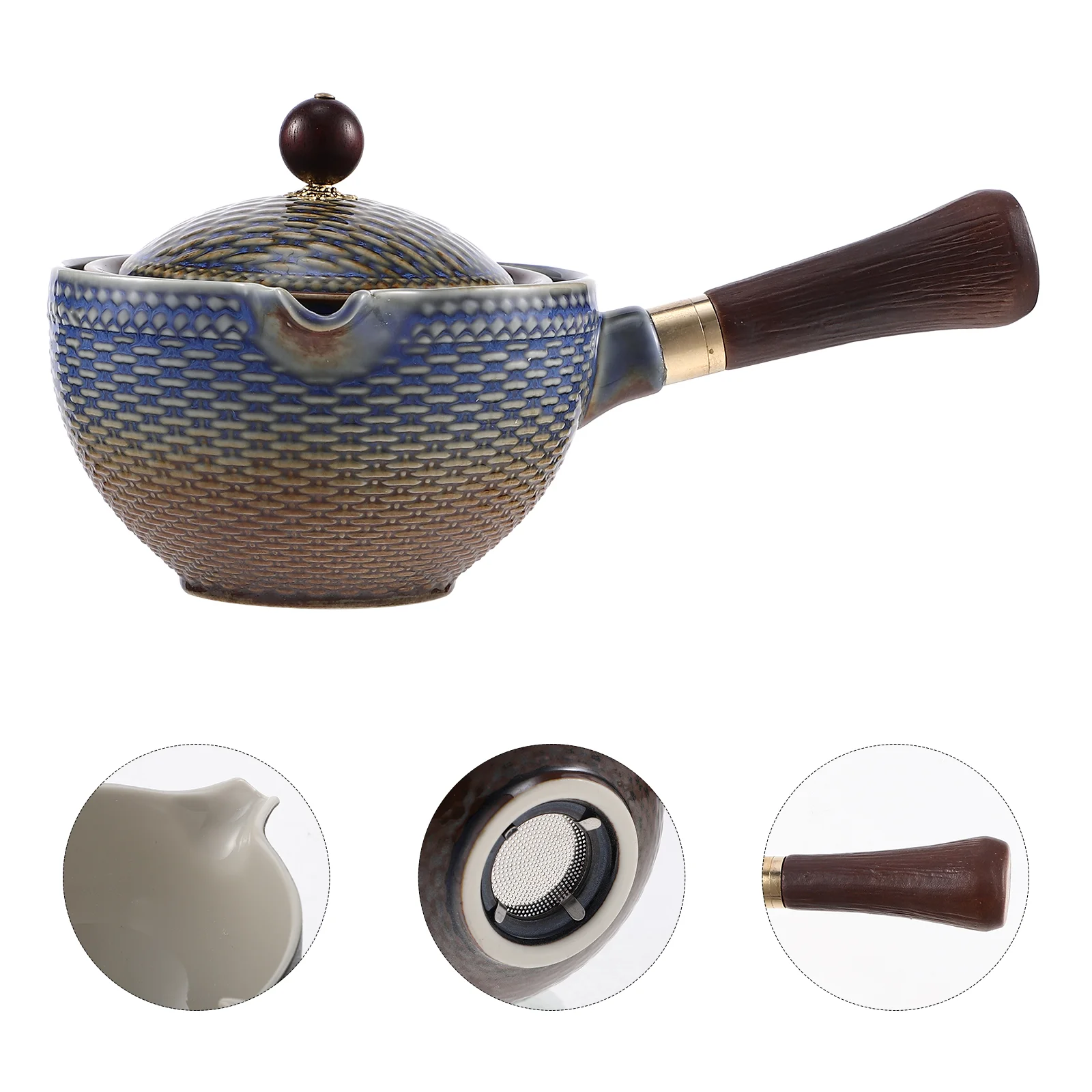 

Tea Set Teapot Chinese Pot Gongfu Ceramic Maker Kettle Cup Porcelain Fu Handle Side Mini Kung Rotation Turkish Travel Vintage