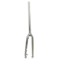 SILVEROCK Chrome Steel Fork 20" 406 451 Disc Brake for Folding Minivelo BMX Bike Rigid Forks 1 1/8" 28.6mm
