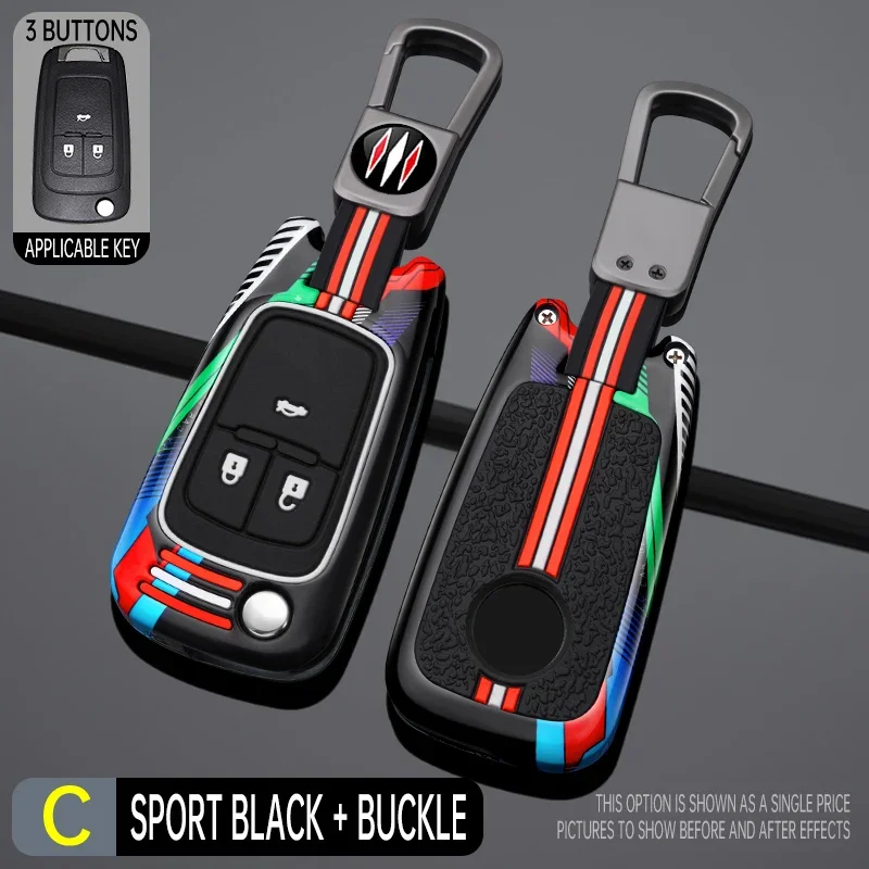 Металлический чехол для ключей автомобиля в гоночном стиле для Opel Vauxhall Corsa Astra Vectra Zafira Omega для Buick для Chevrolet для Chevy