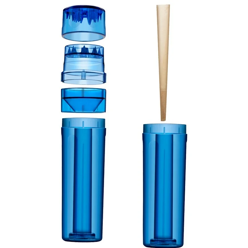 

Plastic Grass Grinders Portable Cigarette Horn Tube Filling Integrated Spice Crusher Herb Weed GrindersPaper Roll Cone Roller