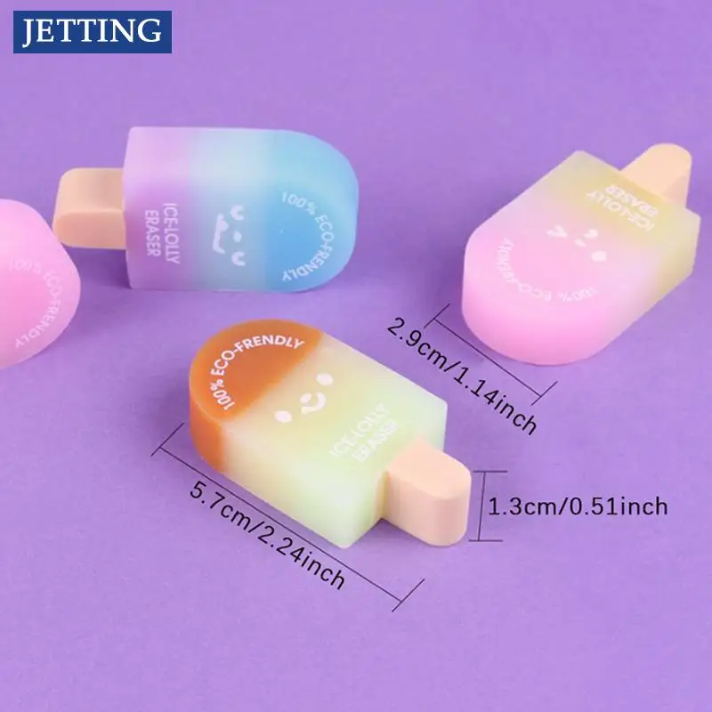 

1pc Cartoon Ice Cream Novelty Eraser Rubber School Student Prizes Gift Stationery Kawaii School Supplies Stationary