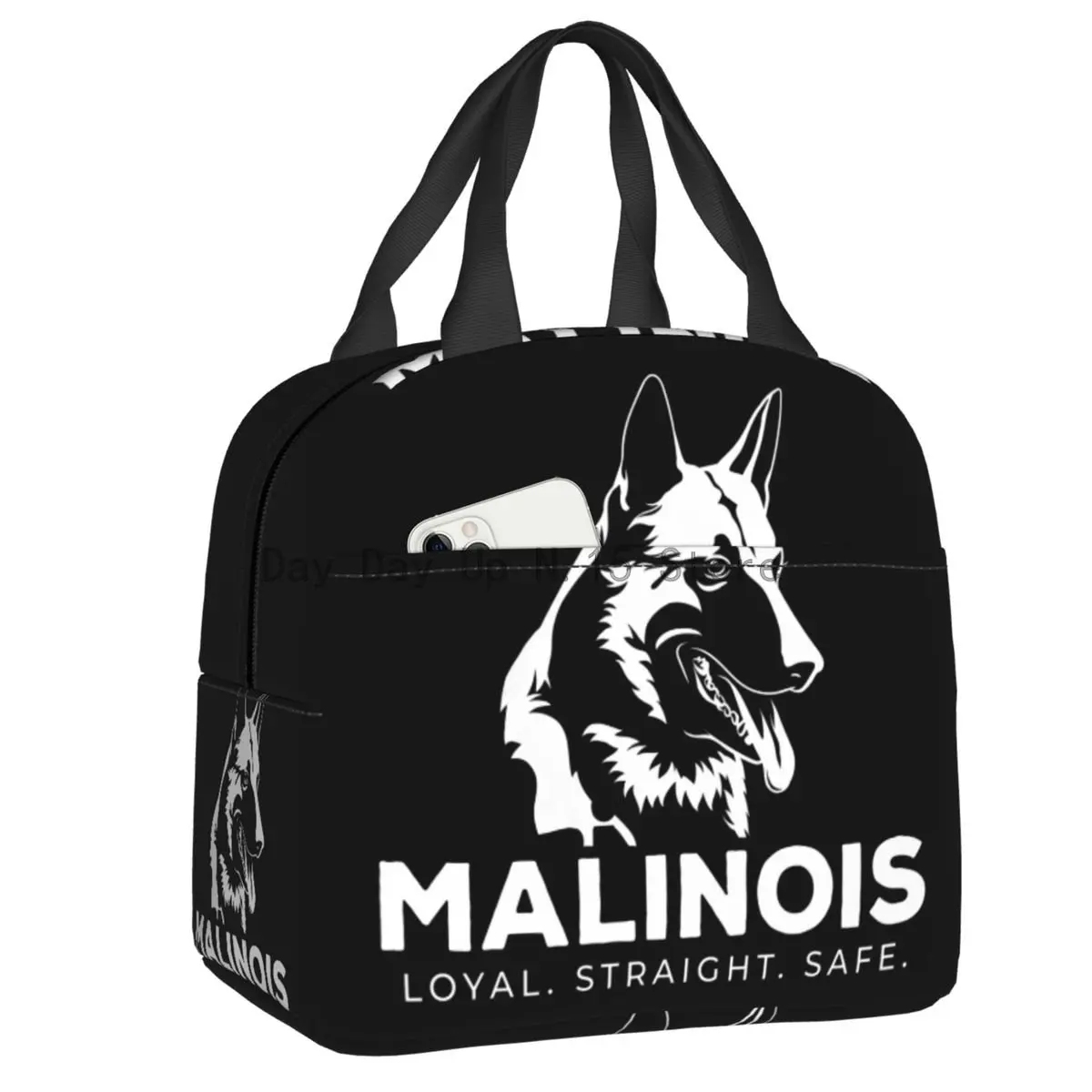 

Malinois Belgian Shepher Lunch Bag Cooler Thermal Insulated Lunch Boxes for Women Kids School Work Picnic Food Tote Container