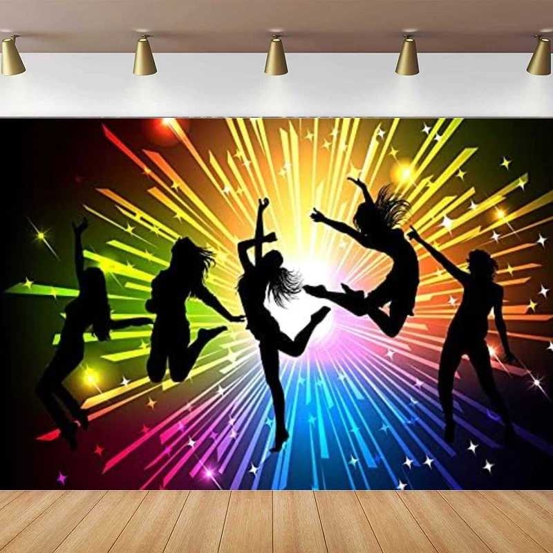 

Concert Dance Photography Backdrop Luxury Stage Spotlight Night Club Music Studio Birthday Party Glow Disco Ballroom Background