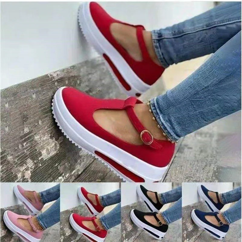 

Women Summer Sandals Shoes Thick Bottom Wedges flats Ladies Platform Shoes Buckle Strap Casual Female Footwear chaussure femme
