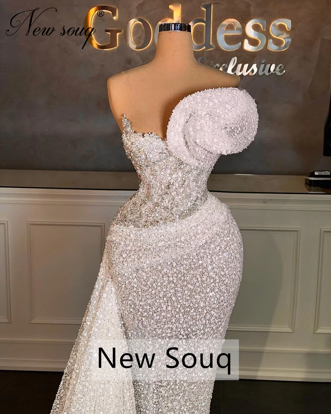 

Женское вечернее платье с кристаллами, белое длинное платье с блестками в арабском стиле, платье для свадебной вечеринки, роскошное платье ...