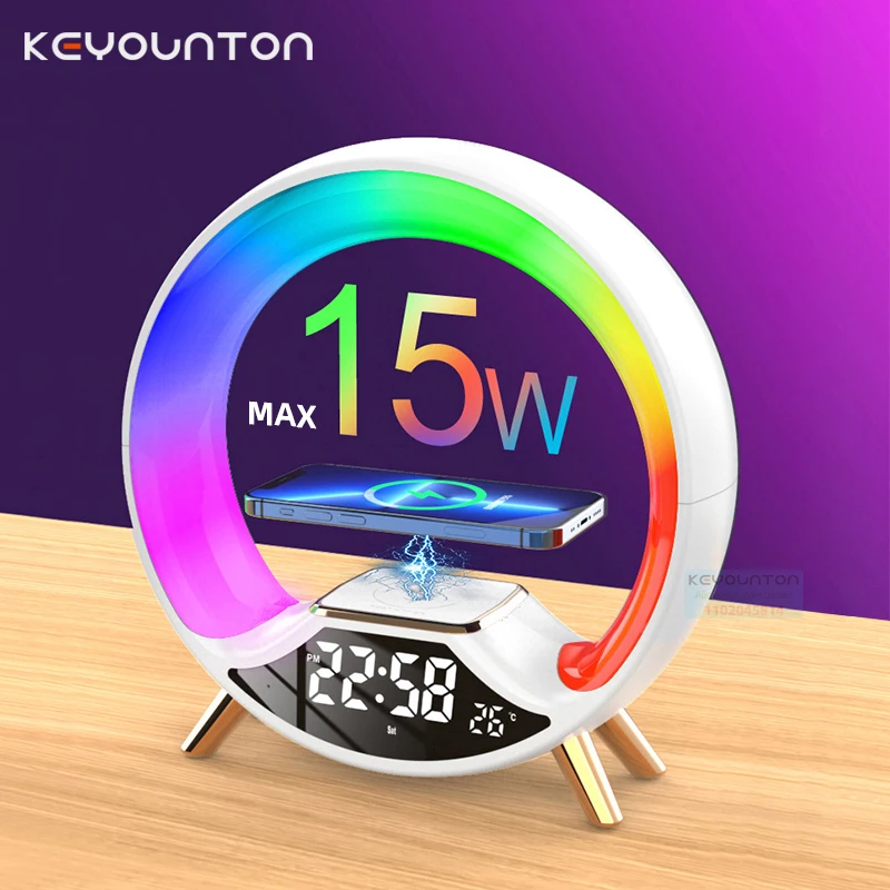 Desk Lamp Bluetooth Speaker Touch Control Colorful Light Multifunction For Iphone 14 13pro